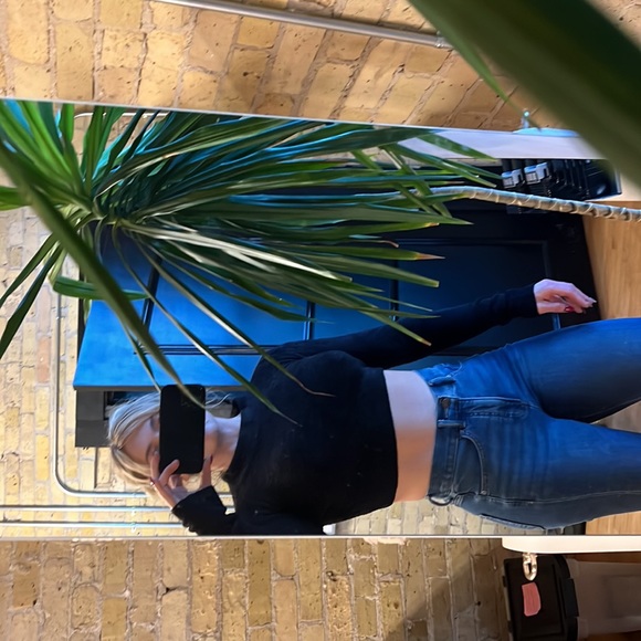 Crop Top Velvet Turtleneck - Picture 4 of 4